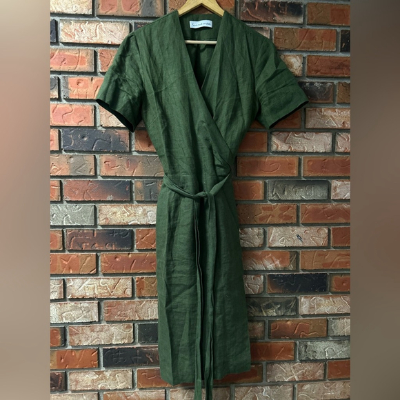 Love & Confuse Linen Wrap Kimono Inspired Summer Dress - Picture 7 of 7